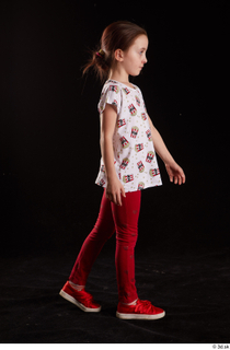 Lilly  1 dressed red leggings red shoes side view…